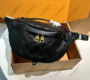 7a Bumbag designer väska män kvinnor äkta mjuka läder midja väskor prägla blomma påse axelväska handväskor crossbody väska fanny pack bum väska handväska plånböcker med låda