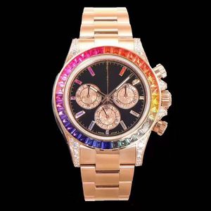 N factory high-quality watch rainbow dial 4130 automatic mechanical chronograph movement 12.2mm thickness 40MM