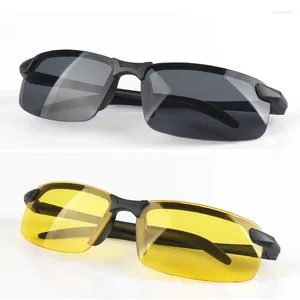 Solglasögon Night Vision Glasses Men Polarised PC Frame Anti Glare för förare utomhusglasögon Kvinnors dag och glasögon