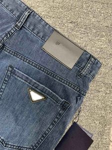 PAA Herren-Jeansbekleidung 2024 Frühjahr/Sommer, hochwertige Jeans, 1:1 maßgeschneidertes Stoff-Leder-Logo, exquisite Hardware-Accessoires