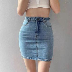 Skirts Xpqbb Denim Skirt for Women Y2k Streetwear Sexy Package Hip Mini Female Korean Style High Waist Thin Short Jean