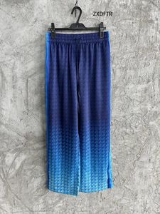 Herrenhose ZXDFTR 2024SS Frühling Sommer Herren Blue Love Pattern Seide