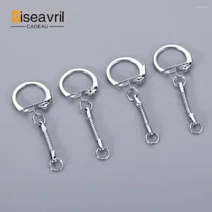 Nyckelringar 5/10st Metal Snake Chains Key Rings Chain Buckle For DIY Jewelry Making Accessories Handgjorda Special Keychain Parts Wholesale