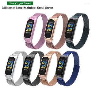 Watch Bands For OPPO Band Eva Strap Milanese Loop Metal WatchBand Bracelet