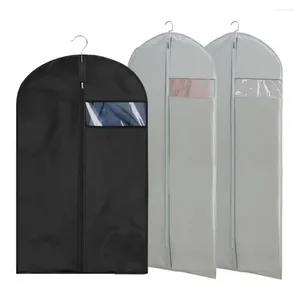 Storage Boxes Clothing Cover Clothes Dust Bag PEVA Garment Hanging Waterproof Dustproof Closet Organizer Coat Suit Dress