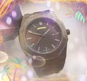 Mens Automatic Date Ceramics Quartz Battery Watches 42mm rostfritt stål gummiband Simklocka Fritid Originallås Analog Casual Wristwatch -gåvor