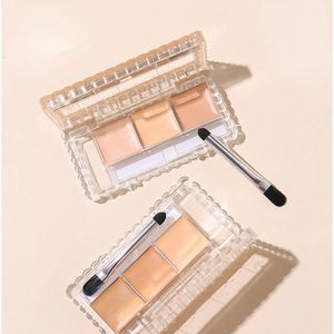 Japan 3-color Concealer Palette Brighten Skin Cover The Dark Circles Under The Eyes Acne Marks Spots Makeup Cosmetics 240122