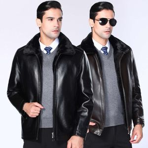 22 Herren Schaffellkleidung und Pelz Integrierte Haining Verdickte Warme Lederjacke Winter Nerzmantel ZIQH