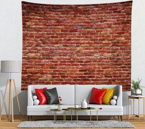 Tapestries Brick Wall Tapestry Retro Red For Kids Adults Bedroom Living Room Dorm Home Hanging Aesthetic Decor