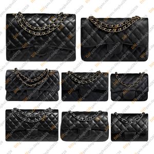 Ladies Fashion Casual Designe Luxury Classic Flap Bag Diamond Caviar Sheepskin Chain Bag Axel Bag Crossbody Tote Handväska Top Mirror Quality 6 Size Purse Pouch