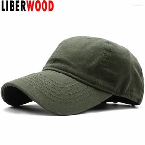 Bollmössor Liberwood unisex bomull baseball cap vanlig färg snapback hatt män kvinnor pappa solid casquette sex panel twill casual