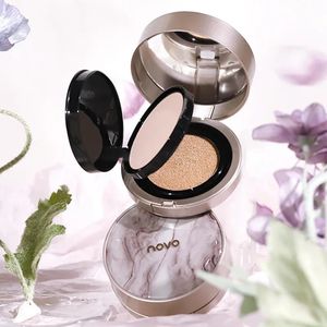 Novo Compact Powder Foundation Korea Makeup Air Cushion BB Cream 2 In 1 Face Make Up Vegan 240202