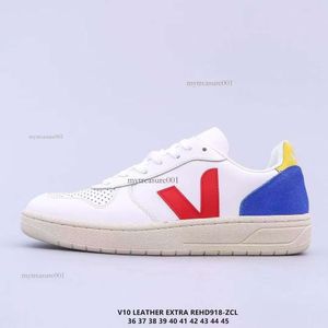 2024New Vejaon Französisch Brasiliengrün erdgrün grün mit kohlenstoffarmen Leben V-10 Bio-Baumwolle Flats Plattform Sneakers Frauen Klassische weiße Designerschuhe Herren Trainer V-10 43