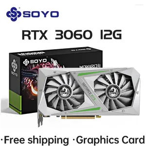 Schede grafiche SOYO Gaming NVIDIA GeForce RTX 3060 Scheda video GPU desktop GDDR6 da 12 GB a 192 bit per PC