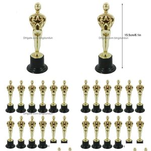 Dekorativa objekt Figurer 12st Oscar Statuette Mold Belöne vinnarna Magnificent Trophies in Ceremonies 230815 Drop Delivery DHRHK