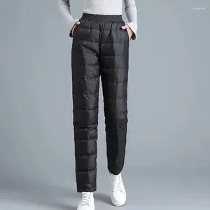 Женские брюки, женские повседневные свободные спортивные штаны, большие 85 кг, эластичные хлопковые брюки с высокой талией, 2024, теплые утепленные зимние брюки для мамы, зимняя зимняя одежда