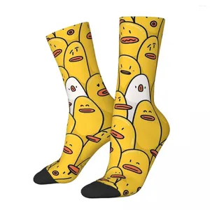 Men's Socks Yellow Classic Rubber Duck Funny Ducks Men Women Happy Outdoor Novelty Spring Summer Autumn Winter Stockings Gift