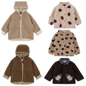 Giubbotti Bambini 2024 Inverno KS Ragazze del bambino Cappotto di peluche Ragazzi Imbottito in lana d'agnello Con cappuccio Gilet caldo Capispalla per bambini