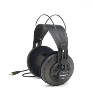 Original Samson SR850 Monitoring Headset med Velor Earpads Semi-Open-Monitor hörlurar för Studio PC-inspelning Karaoke-spel