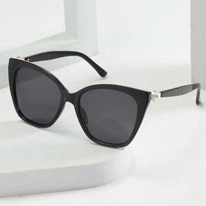 Sunglasses New Large Frame Cat Eye Sunglasses Fashionable and Versatile Glasses Instagram Korean Version Popular Street Photo Sunglasses