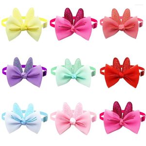 Dog Apparel 50/100 Pcs Pet Bows Ears Colorful Cat Bowties Grooming Products Ties With Rabbit