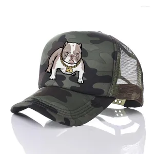 Ball Caps Cool Rapper American Bully Hip Hop Baseball Cute Pitbull Dog Miłośnicy MESH Snapback Cape Mom Dad Trucker Hats Yy388