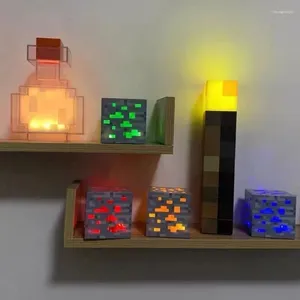 الجدار مصباح براونستون مصباح يدوي LED Torch Ore Playroom Decoration USB Deskable Desk Holiday Gift Kids Play MC Light