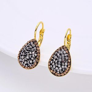 Dangle Earrings Retro Metal Gold Color Drip Pendant 2024 Fashion Wedding Party Earring For Woman Charm Handmade Rhinestone Jewelry