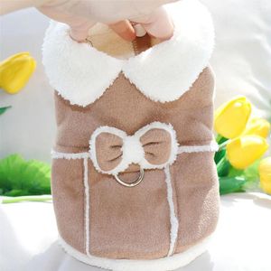 Dog Apparel Pet Clothes Winter Autumn Puppy Warm Soft Sweater Small Fashion Harness Cat Cute Desinger Jacket Yorkshire Poodle Chihuahua