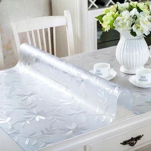 Table Cloth Soft Glass Tablecloth PVC Clear/Matte Oilproof Waterproof Home Kitchen Dining Cover For Approx 1.0mm