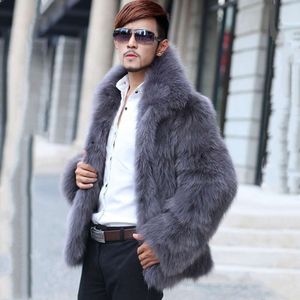 Jesienna i zimowa designerka męska Faux Fur Kurtka Zwykły styl zagęszczony modny koreański, swobodny, ciepłe ubranie 16W8