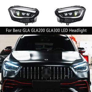 Стайлинг автомобиля дневные ходовые огни для Benz GLA GLA200 GLA300 светодиодные фары в сборе 20 20 20 22 дальний/ближний свет стример указатели поворота