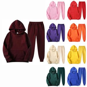 Mens Tracksuits Män och kvinnor Sport passar Autumn Winter Leisure Solid Color Hooded Jogging Clothing Sportwear Man Set Elegant Work Wear