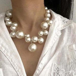 Choker Trendy Clavicle Necklace Hypoallergenic Ladies Elegant Decorative Lustrous Faux Pearl Female