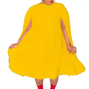 Roupas étnicas chique e elegante mulher vestido solto sexy curto ousado vestidos de verão plissado chiffon plus size gota por atacado