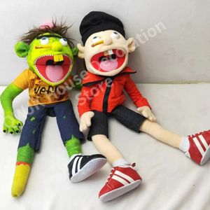 Jeffy Hand Puppet Plush 60cm Kids Soft Doll Doll Show Parts Props Doll Toys Puppet Feebee Jeffy Plushie Cartoon Kids Gift 240127