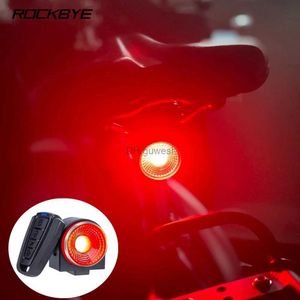 Weiteres Beleuchtungszubehör Rockbye Fahrrad-Anti-Diebstahl-Alarm-Rücklichter Fernbedienung wiederaufladbare LED-USB-Mountainbike-Rücklicht MTB-Sicherheitswarnung Rückleuchte YQ240205