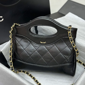 Women Designer Real Leather Shoulder Bag 31bag 20cm Quilted Plaid Totes Calfskin Leather Gold Metal Hardware Chain Handle Fashion Luxury Purses And Handbags 2612