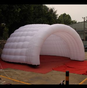 wholesale Modual 8m 26.2ft high Giant Inflatable Dome Tent With Led Lighting For Event Gazebo Blow Up White Igloo Garden Dance House Party Pavilion Sale