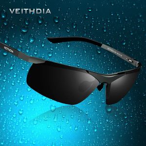 Veithdia marka projektant mężczyzn na świeżym powietrzu Sports Fishing Sunglasses Aluminium Spolaryzowane Uv400 Słońce okulary okulary dla mężczyzn 6501 240201