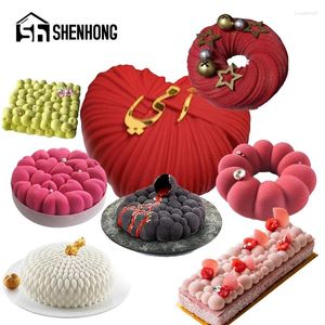 Stampi da forno SHENHONG 29 tipi di stampi per dolci in silicone antiaderente Strumenti per pasticceria Mousse per uso alimentare Cucina Bakeware Dessert Pan