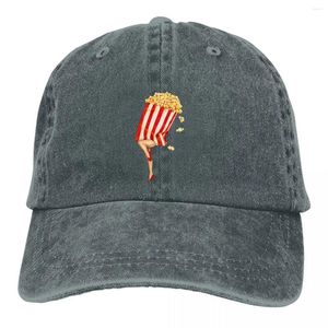 Ball Caps Pure Color Dad Hats Przejdźmy do lobby popcorn damskie kapelusz słoneczny baseball