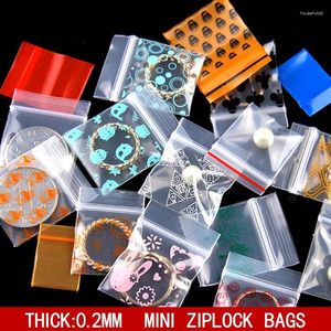 Storage Bags Cute Mini Plastic Zipper Bag Ziplock Pill Packaging Pouches Jewelry Food Boutique Gif Multiple Sizes