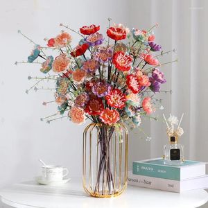 Fiori decorativi 6 pezzi di fiori artificiali in schiuma di alta qualità per la casa, decorazioni per la casa, decorazioni per la tavola dolci, finte estetiche