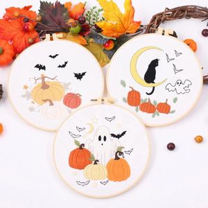 Arts And Crafts Halloween Embroidery Starter Beginners Kit Kids Handcraft Needlework Cross Stitch DIY Craft Material Package Home Decor