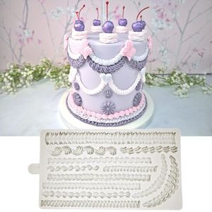 Backformen Lambeth Borders Silikonform Fondant Kuchen Dekorieren Form Ton Sugarcraft Cupcake Top Schokolade Werkzeug