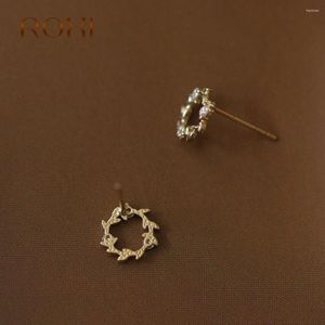 Stud Earrings ROXI Korean 1pair Snowflake/Wreath For Women 925 Sterling Silver Piercing Jewelry Pendientes Bague Femme