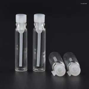 Frascos de armazenamento 100 pçs/lote 1ml mini frascos de vidro pequenos frascos de amostra frasco de perfume 2ml 3ml laboratório vazio tubo de teste de fragrância líquida