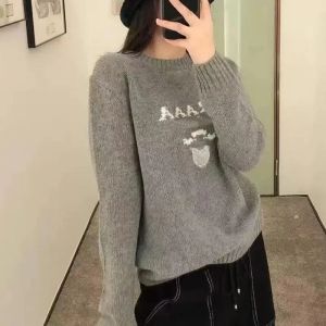 Women Sweater Pullover Knit Jumper Sweaters Knits Designer Kläder Klassiskt brev Broderi Crew Neck Knitwear Tops