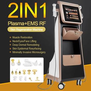 2 In 1 Jet Ozone Plasma Pen Device / Jet Plasma RF Lift Anti Aging / EMS Plasma Pen Anti-inflammatory Acne Remove Skin Beauty Facial Machine